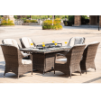 Direct Wicker Regal 7-Piece Outdoor Dining Set with LP Fire Pit Table (PAG-1106-R) Online