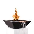 Top Fires Maya 36-Inch Square Concrete Gas Fire and Water Bowl - Electronic (OPT-36SFWE) Cheap