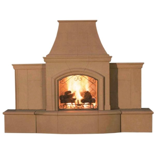 American Fyre Designs Grand Phoenix 113-Inch Freestanding Outdoor Gas Fireplace Online Hot Sale