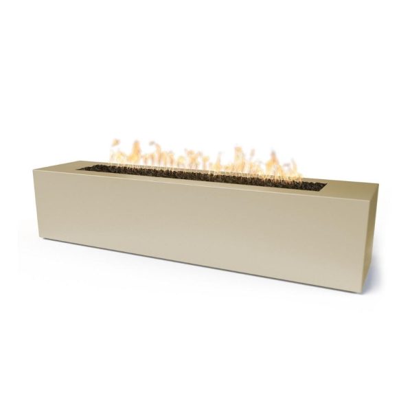 Top Fires Carmen 72-Inch Linear GFRC Gas Fire Pit with Access Door - Flame Sense Online now