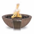 Top Fires Sedona 27-Inch Wood Grain GFRC Gas Fire and Water Bowl - Electronic on Sale