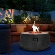 Stonelum Indiana 01 47-Inch Round Concrete Gas Fire Pit Table Fashion