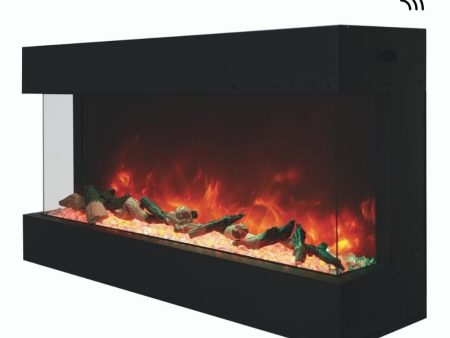 Amantii TRU-VIEW 40-Inch Indoor  Outdoor 3-Sided Smart Electric Fireplace (40-TRU-VIEW-XL) Online now