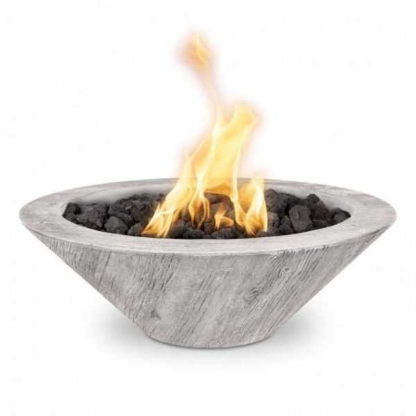 Top Fires Cazo Wood Grain GFRC Gas Fire Bowl - Match Lit on Sale