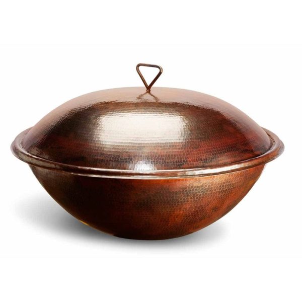 HPC 31-Inch Tempe Round Copper Gas Fire Bowl Hot on Sale