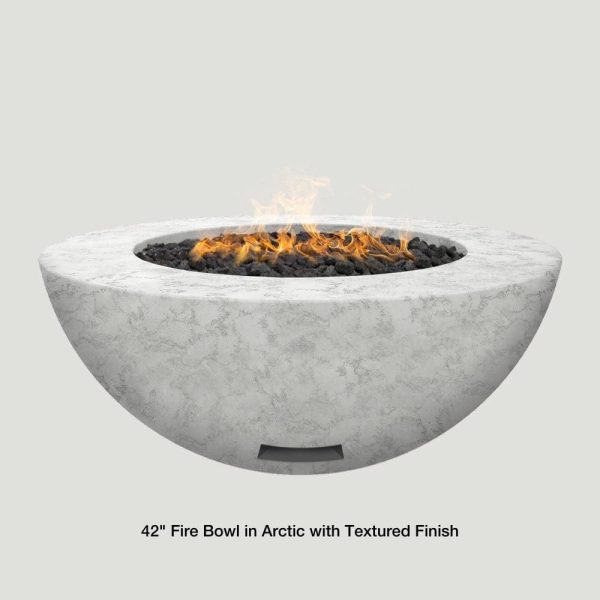 Modern Blaze 42-Inch Round Concrete Gas Fire Bowl with Push Button Ignition Cheap