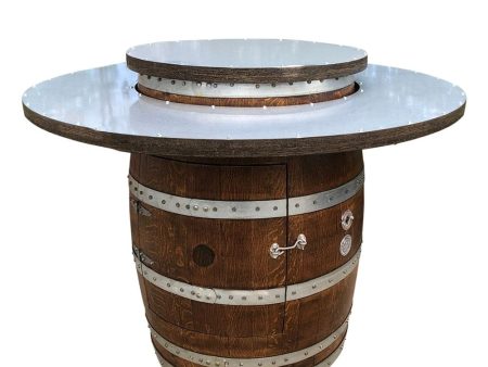 Wine Barrel Dude Full Barrel 46-Inch Wooden Gas Fire Pit Table For Cheap