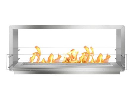 The Bio Flame 72-Inch Firebox DS - Built-in See-Through Ethanol Fireplace For Sale