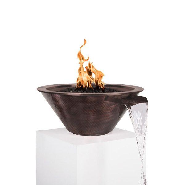 Top Fires Cazo 36-Inch Round Copper Gas Fire and Water Bowl - Match Lit (OPT-102-36NWCB) on Sale