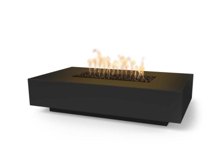 Top Fires Cabo 66-Inch Rectangular GFRC Gas Fire Pit Table - Flame Sense on Sale