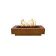 Top Fires Coronado 15-Inch Tall Rectangular Corten Steel Gas Fire Pit - Match Lit Hot on Sale