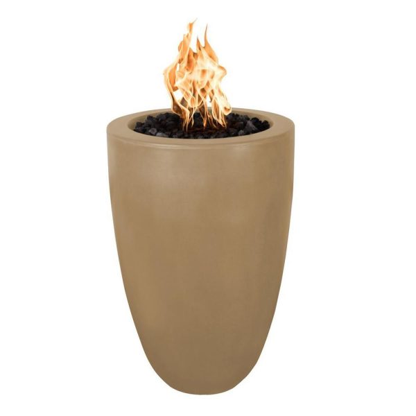 Top Fires Castillo 22-Inch Pillar GFRC Gas Fire Pit - Match Lit Discount