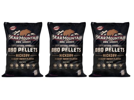 Bear Mountain BBQ All-Natural Hardwood Hickory Smoker Pellets, 20 Lb (3 Pack) Cheap