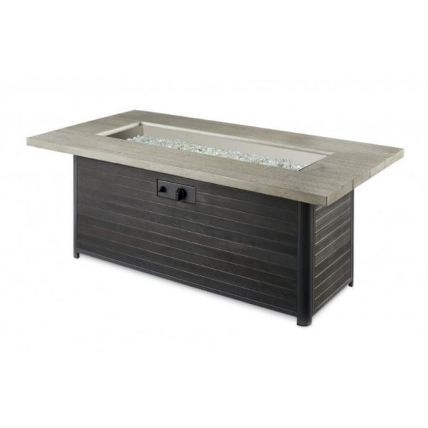 The Outdoor GreatRoom Company Cedar Ridge 61-Inch Linear Gas Fire Pit Table (CR-1242-K) Online Hot Sale