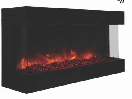 Amantii TRU-VIEW 50-Inch Indoor  Outdoor 3-Sided Smart Electric Fireplace (50-TRU-VIEW-XL) For Discount