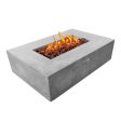 Stonelum Manhattan 01 53-Inch Rectangular Concrete Gas Fire Pit Table Online Hot Sale