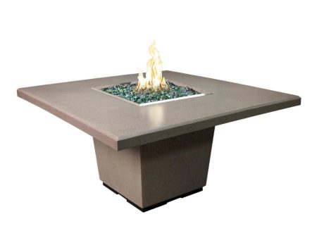 American Fyre Designs Cosmopolitan 60-Inch Concrete Square Gas Fire Pit Dining Table Online