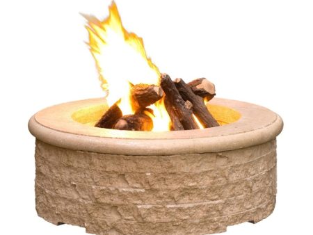 American Fyre Designs Chiseled 39-Inch Round Gas Fire Pit Online Hot Sale