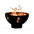 Fire Pit Art Kokopelli 36-Inch Handcrafted Carbon Steel Gas Fire Pit Fashion