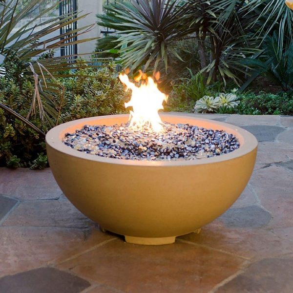 American Fyre Designs 32-Inch Round Concrete Gas Fire Bowl Online now