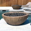 Top Fires Sedona 27-Inch Wood Grain GFRC Gas Fire Bowl - Match Lit Online now