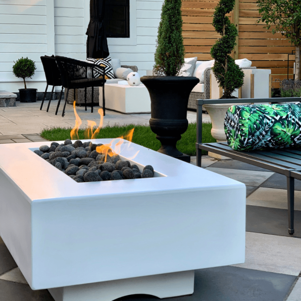 Top Fires Del Mar 72-Inch Rectangular GFRC Gas Fire Pit - Electronic Online