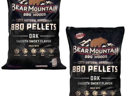 Bear Mountain BBQ All Natural Hardwood Oak BBQ Smoker Pellets, 20 lbs (2 Pack) Hot on Sale