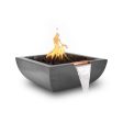 Top Fires Avalon 24-Inch Square Concrete Gas Fire and Water Bowl - Match Lit Cheap