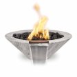 Top Fires Cazo Wood Grain GFRC Gas Fire and Water Bowl - Electronic Hot on Sale