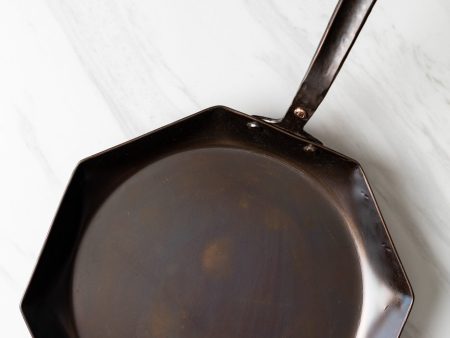 12  Octagon Carbon Steel Skillet - Hand Forged Fashion