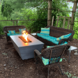 Top Fires Angelus 60-Inch Rectangular GFRC Gas Fire Pit Table - Flame Sense on Sale