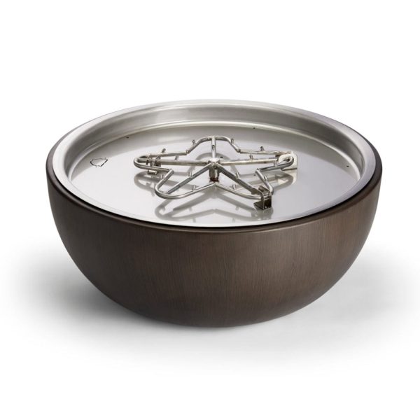 HPC 35-Inch Aluminum Gas Fire Bowl with Hi Lo Smart Ignition and Torpedo Burner Fashion