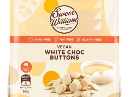 Sweet William White Choc Baking Buttons 300g Hot on Sale