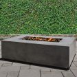 Stonelum Manhattan 01 53-Inch Rectangular Concrete Gas Fire Pit Table Online Hot Sale