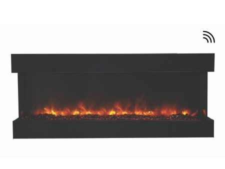 Amantii TRU-VIEW 60-Inch Indoor  Outdoor 3-Sided Smart Electric Fireplace (60-TRU-VIEW-XL) Cheap