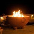 Fire Pit Art Nepal 41-Inch Handcrafted Carbon Steel Gas Fire Pit Online