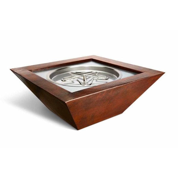 HPC 40-Inch Sedona Square Copper Gas Fire Bowl Supply