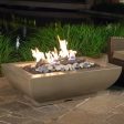 American Fyre Designs Bordeaux 50-Inch Rectangular Concrete Gas Fire Bowl Online Sale