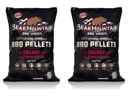 Bear Mountain BBQ All Natural Hardwood Cherry Smoker Pellets, 40 Pounds (2 Pack) Supply