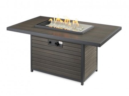 The Outdoor GreatRoom Company Brooks 50-Inch Rectangular Gas Fire Pit Table Online Hot Sale