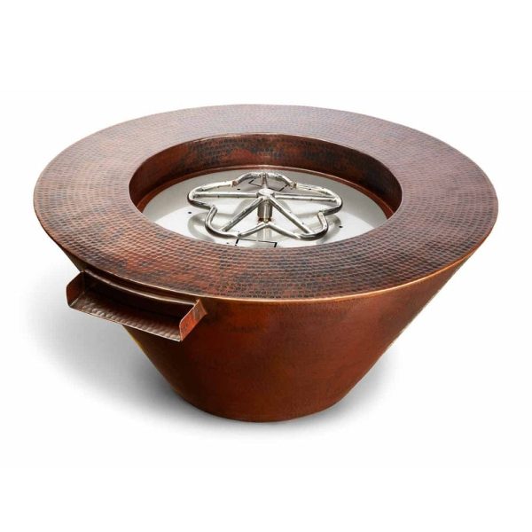 HPC 32-Inch Mesa Round Copper Gas Fire and Water Bowl Online Sale