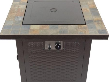 AZ Patio Heaters Slate 30-Inch Square LP Fire Pit Table (GFT-60843) Cheap