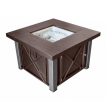 AZ Patio Heaters Two-Tone 38-Inch Square LP Fire Pit Table (GSF-DGHSS) For Discount