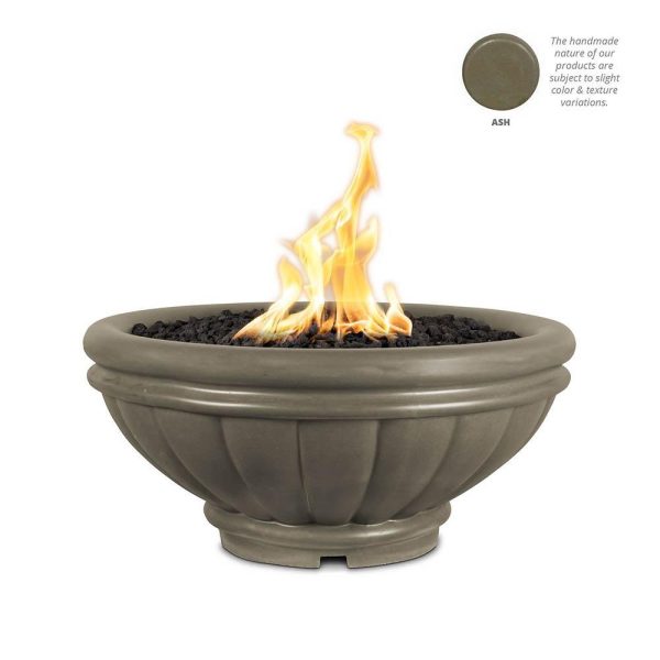 Top Fires Round Roma GFRC Gas Fire Bowl - Match Lit Online