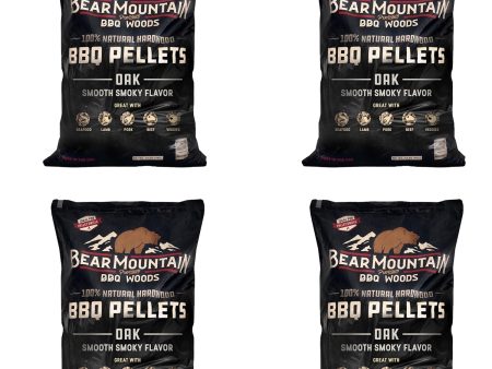 Bear Mountain BBQ All Natural Hardwood Oak BBQ Smoker Pellets, 20 lbs (4 Pack) For Sale