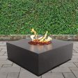 Stonelum Praga 01 39-Inch Square Concrete Gas Fire Pit Table Sale