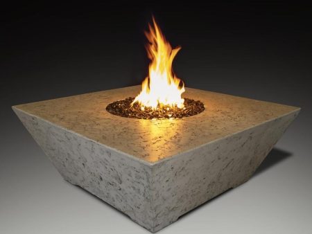 Athena Olympus 48-Inch Square Concrete Gas Fire Pit Table on Sale