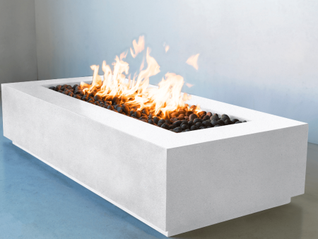 Modern Blaze Lumera Linear Concrete Fire Pit Table Online Hot Sale