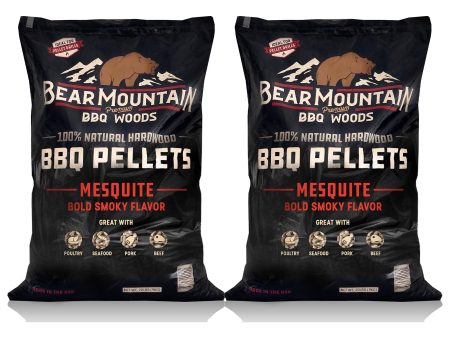 Bear Mountain BBQ All Natural Wood Mesquite Smoker Pellets, 40 Pounds (2 Pack) Supply