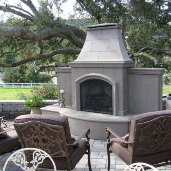 American Fyre Designs Grand Phoenix 113-Inch Freestanding Outdoor Gas Fireplace Online Hot Sale